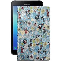 Чехол StatusCASE из экокожи для планшета Samsung Galaxy Tab Active 2 Круги-цветные