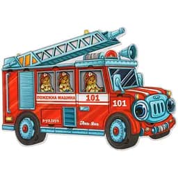 Деревянный пазл-сортер Мишки-пожарники Ubumblebees (ПСФ005) PSF005, 18 деталей