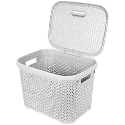 Кошик Diomedea з кришкою 44.5x33.6x31 см 30 л молочний (К14-010)  - мініатюра 2