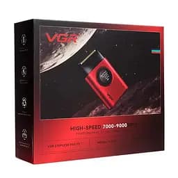 Електробритва акумуляторна шейвер VGR V-378 9000RPM LCD + дорожня сумочка (Червоний) - мініатюра 8