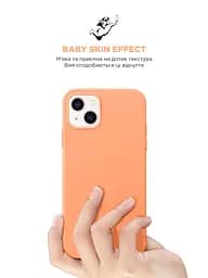Силиконовый чехол для Apple iPhone 15 Plus, ICON2 Case, оранжевый, противоударный, панель, защита всего корпуса, матовая поверхность Soft Touch, выступает над дисплеем, совместим с защитными стеклами и пленками, с микрофиброй, ArmorStandart (ARM70518) - мініатюра 8