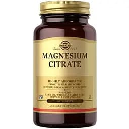 Цитрат магния Solgar Magnesium Citrate, 60 таблеток для поддержки костей
