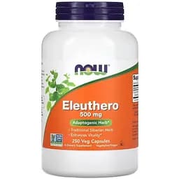 Натуральная добавка NOW Eleuthero 500 mg, 250 вегакапсул