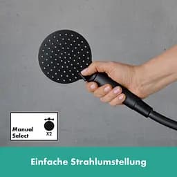 Душова система Hansgrohe Vernis Shape Showerpipe 240 1jet з термостатом Matt Black 26900670, Чорний матовий - мініатюра 6