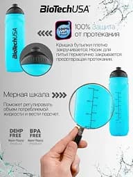 Пляшка спортивна BiotechUSA Waterbottle Shocking Blue 750 мл - мініатюра 3