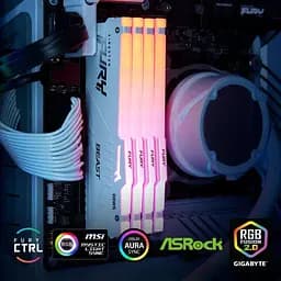 Модуль пам'яті Kingston Fury DDR5 32GB (2x16) 6000MHz Beast White RGB EXPO/XMP 3.0 (KF560C30BWEAK2-32) - мініатюра 5