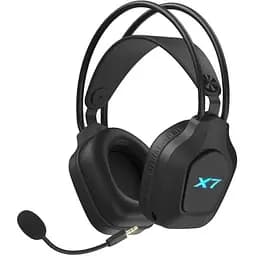 Наушники A4Tech беспроводные XR-200 черный bluetooth 5.3 / USB 2.4GHz / 3.5 мм микрофон с шумоподавлением динамики 50 мм RGB