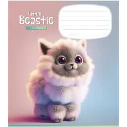 Тетрадь ученическая Школярик Little beasties, в клеточку, 12 листов, ВД-лак, 30 шт. (012-3248K)