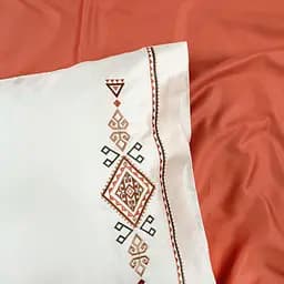 Постільна білизна Dantela Vita сатин з вишивкою - Tilbe bej бежевий євро - мініатюра 6