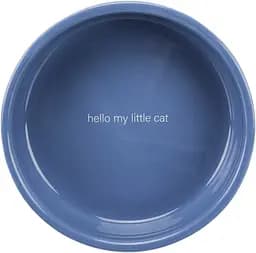 Миска для котів Trixie коротконосі породи керамічна 0.3 л 15 см синя з білим (24770) - мініатюра 2