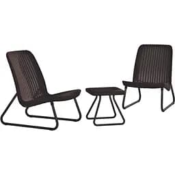 Комплект садових меблів Keter Rio patio set віскі коричневий