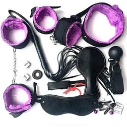 Комплект для BDSM ігор на 10 предметів One Size фіолетовий