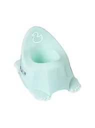 Детский горшок Утенок с противоскользящей резиной и музыкой Салатовый