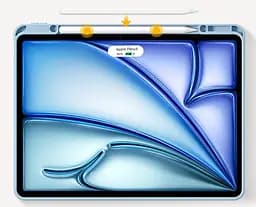 Чохол-книжка CDK для Apple iPad Air 13" M3 2025 екошкіра/силікон Smart Case cлот стилус (017899) white ice - мініатюра 5