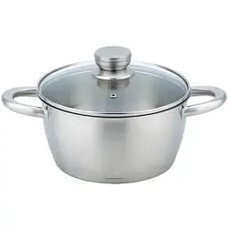 Кастрюля Ardesto Gemini Lucca со стеклянной крышкой 5.5 л нержавеющая сталь (AR4355LC)