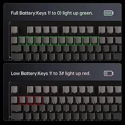 Клавіатура MCHOSE G87 RGB Mechanical Matcha Latte Switch V2 Wireless (MC-G87-17) Black/Pink (G-000003611) - мініатюра 3