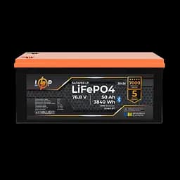 Акумулятор LP LiFePO4 76,8V - 50 Ah (3840Wh) (BMS 80A/50А) пластик Smart BT - мініатюра 2