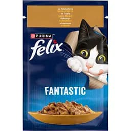 Вологий корм для котів Felix Fantastic з індичкою в желе 85 г