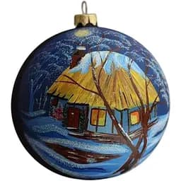 Ялинкова прикраса Санта Шоп Ніч в українському селі скло (4820001112368)