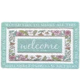 Килимок придверний Welcome прямокутний 60х40 см, м'ятний Yiwu HP-47-1M
