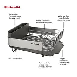 Підставка для сушки посуду KitchenAid Sinkware сіра (KEG895BXCGA) - мініатюра 8