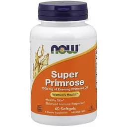 Жирные кислоты NOW Super Primrose 1300 mg, 60 капсул