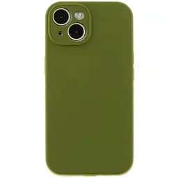 Чохол Silicone Case із захистом камери Full Apple iPhone 15 Army Green