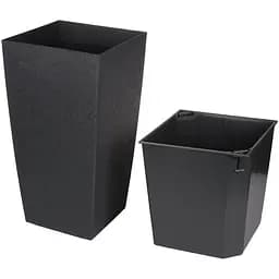Вазон Plastkon Eliot Stone 25x46 см антрацит - мініатюра 2