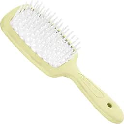 Щітка для волосся Janeke Small Superbrush, 17,5х7 см, жовта з білим