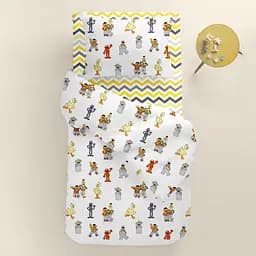Дитяча постільна білизна в ліжечко SESAME STREET CS3, білий (Jerks_ZigYellowGrey110x160_140) - мініатюра 2