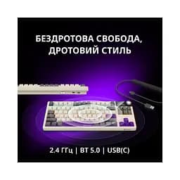 Клавіатура Lorgar KBP70TKLW Wireless TKL Mechanical Pro UA Black/Red (LRG-KBP70TKLW-BK-US) - мініатюра 3