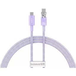 Кабель Baseus Explorer Series Fast Charging Cable with Smart Temperature Control USB-C to USB-C 100W 1 м Nebula Purple