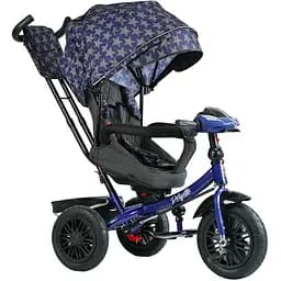 Триколісний велосипед Best Trike 8066 / 208-23 Perfetto з поворотним сидінням та надувними колесами чорно-синій