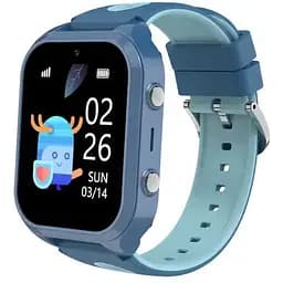 Детские смарт-часы Lemfo LT56 с SIM картой и прослушкой + 2 сменных корпуса в комплекте 4G и GPS Синий