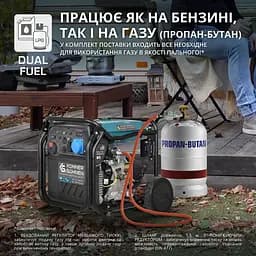 Konner & Sohnen Генератор газобензиновий інверторний KS 8100iEG 1/3, 230/4000В, 8-8.5кВт, електростартер, 68кг - мініатюра 5