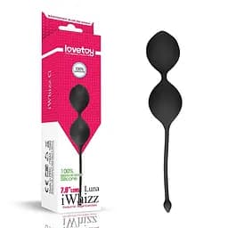 Вагинальные шарики LoveToy iWhizz Luna, 20 см, черный