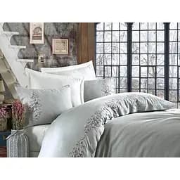 Комплект постільної білизни Dantela Vita Efsa Maldiv з вишивкою Євро Різнобарвний 000230366