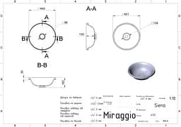 Умивальник Miraggio Siena matt 0000769, Білий матовий - мініатюра 5