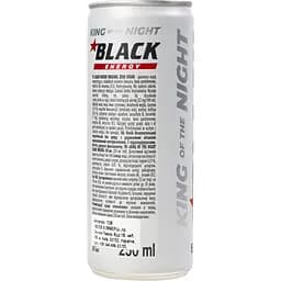 Енергетичний напій Black Energy Original Zero Sugar газований 0.25 л (954720) - мініатюра 5