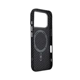 Карбоновый чехол для Apple iPhone 17 Pro, LikeCarbon2 MagCase, черный, тонкий защитный чехол-панель из поликарбоната с магнитами N52, MagSafe, противоударный, совместим с беспроводной зарядкой, приподнятые края для защиты камеры, ArmorStandart (ARM86258) - мініатюра 4