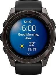 Смарт-годинник Garmin Fenix 8 Pro 51 mm AMOLED Carbon Gray DLC Titanium with Black/Pebble Gray (010-03199-00/01) - мініатюра 2