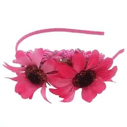 Обруч для волос "Гербера" La-beauty 0206-328-1 малиновая