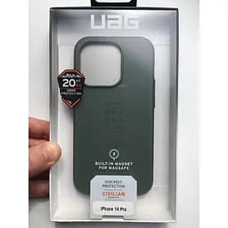 Оригінальний протиударний чохол UAG Civilian MagSafe для iPhone 14 Pro (6.1") Olive (114042117272) - мініатюра 4