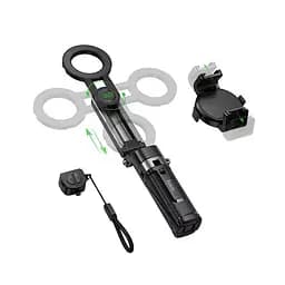 Селфі-монопод HOCO K27 Pro Magic mini live broadcast stand(pull clip+magnetic focusing version) Black - мініатюра 3