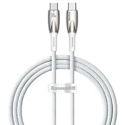 Кабель Baseus Glimmer Series 1 м Type-C - Type-C CADH000702 белый