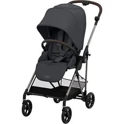 Коляска Cybex Melio Monument Grey с бампером темно-серая (522002663)