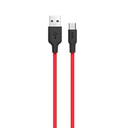 Дата кабель Hoco X21 Silicone Type-C Cable 1 м Чорний / Червоний