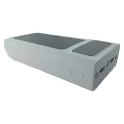 УМБ Power Bank Solar 30000mAh повербанк 4 в 1 з сонячною панеллю, екраном, ліхтариком White (11230) - мініатюра 2