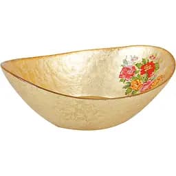 Декоративная тарелка Lefard Салатник Басик 25 см золотой (39-605)