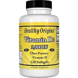 Витамин D3 Healthy Origins Vitamin D3 5000 IU 120 капсул